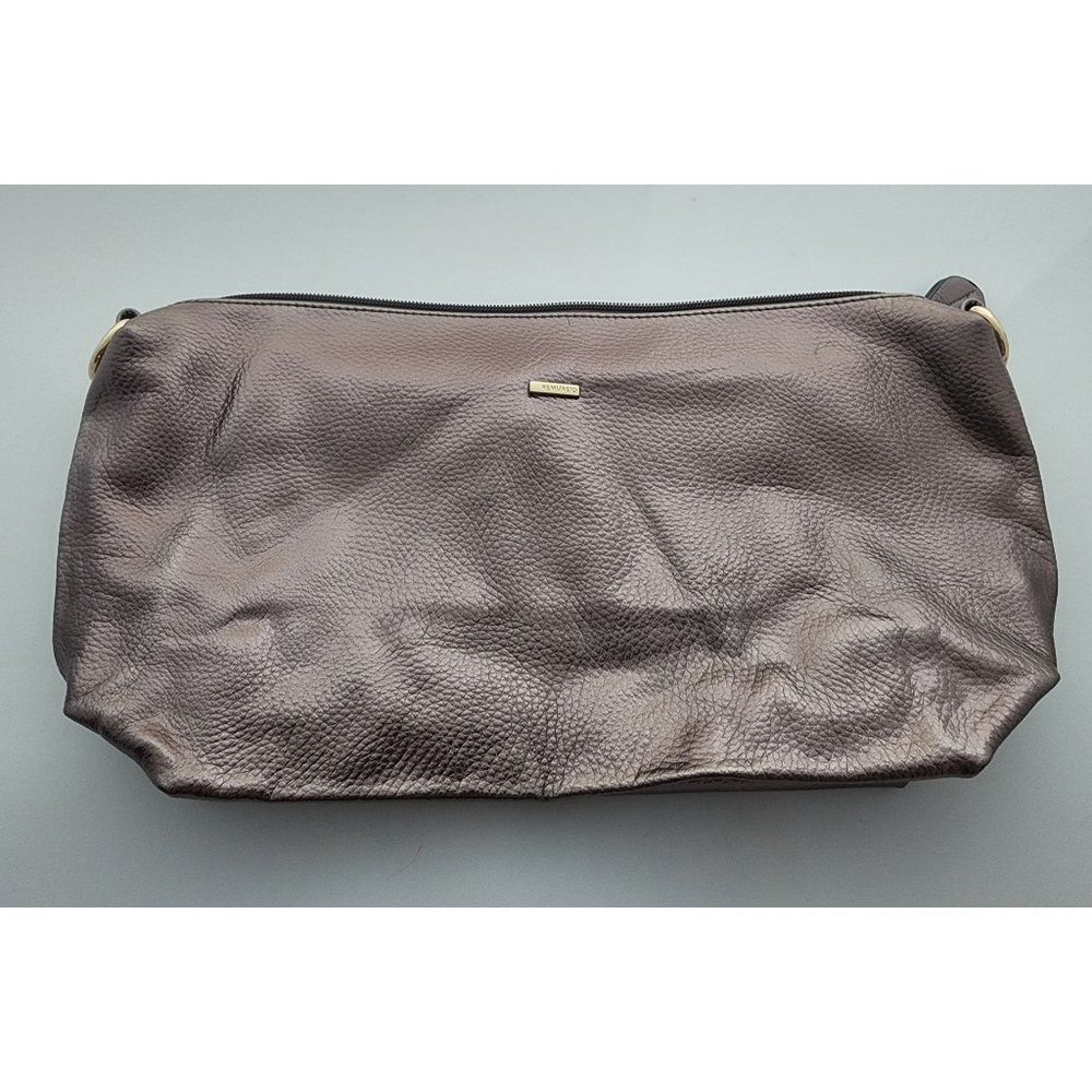 Remi/Reid Metalic Gunmetal Purse No Strap EUC Very Clean
